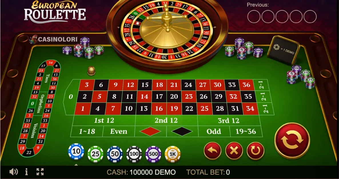 European Roulette demo