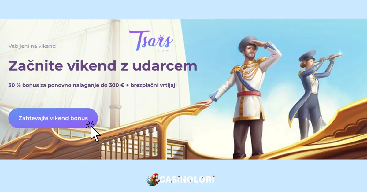 Tsars Casino - začnite vikend z udarcem