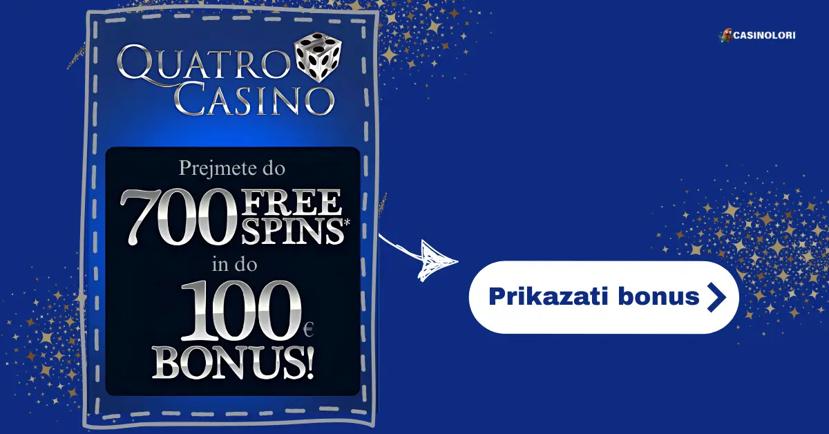 Quatro Casino 700 brezplačni vrtljaji