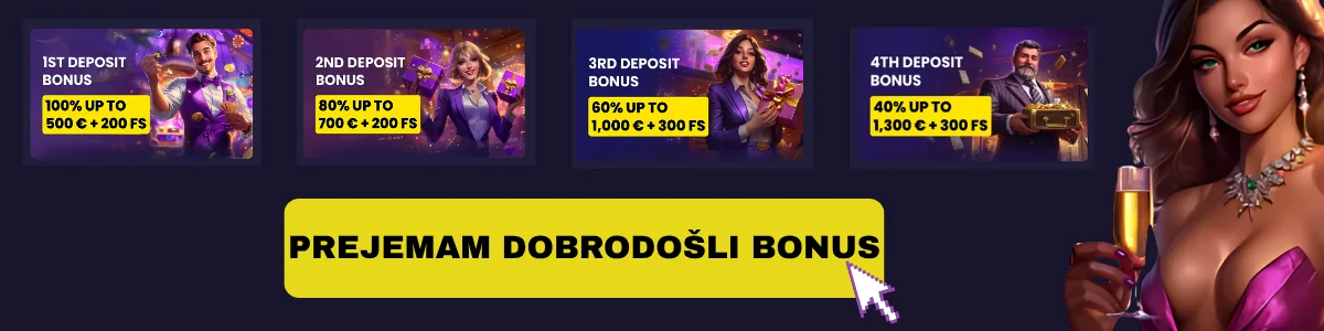 Bonus dobrodošli Playfina casino