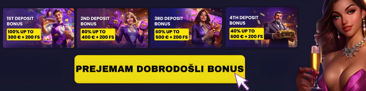 Playfina bonus dobrodošli 1800 € in 800 FS