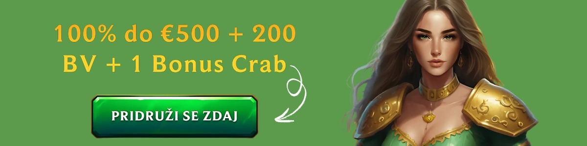 Casinia Casino bonus za 10 € depozit