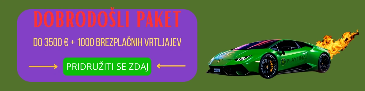 Dobrodošli paket v Playfina Casino