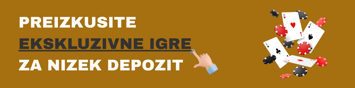 Izbira iger v igralnicah za 5€