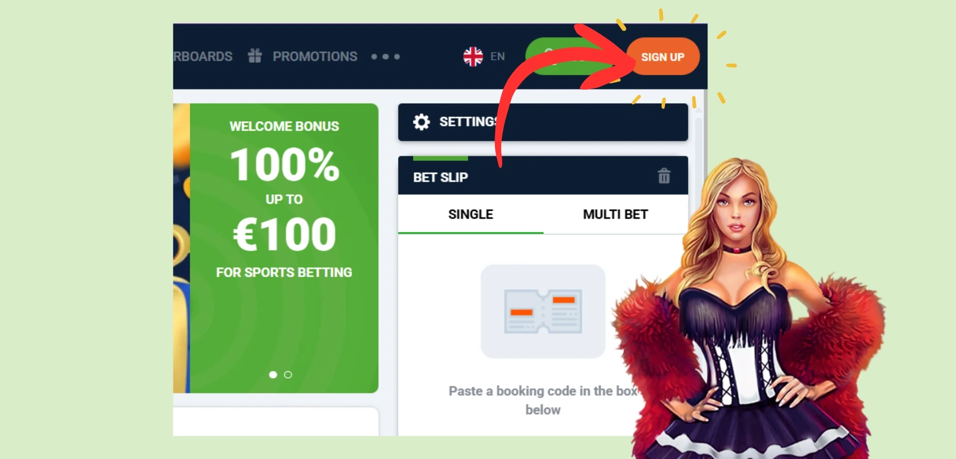 20Bet gumb za prijavo