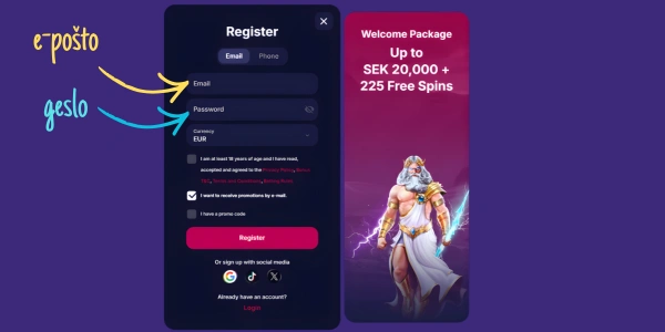 NV Casino vnesite svoj e-naslov in geslo