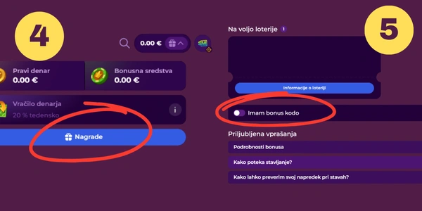 Spinmama vnesite promocijsko kodo