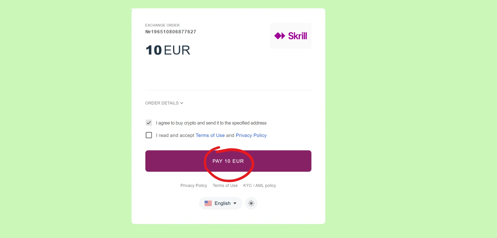 Potrditev online transakcije