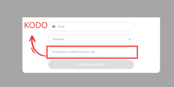 IviBet gumb Enter promo code