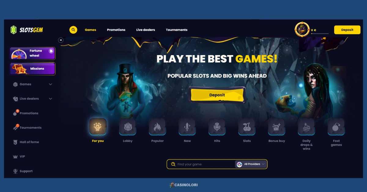 SlotsGem Casino igre