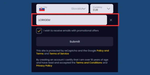 SlotsGem promocijska koda