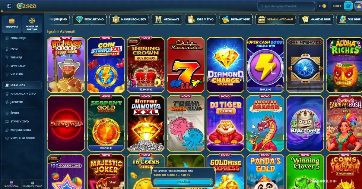 Casea Casino igralni avtomati