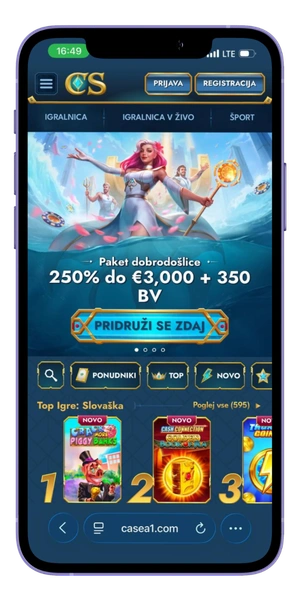 Casea Casino mobilna verzija