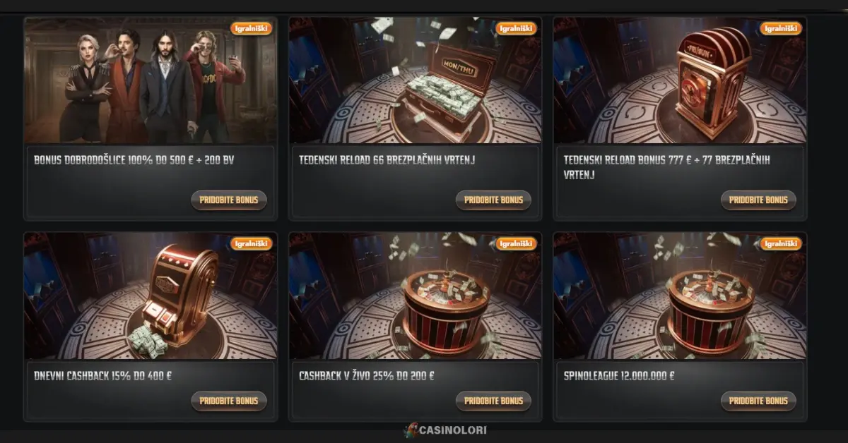 Gransino Casino bonusi