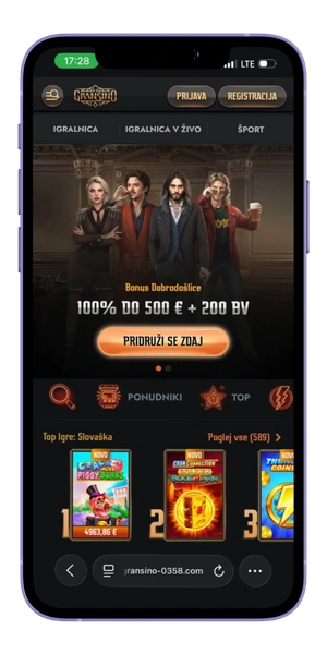 Gransino Casino mobilna bližnjica