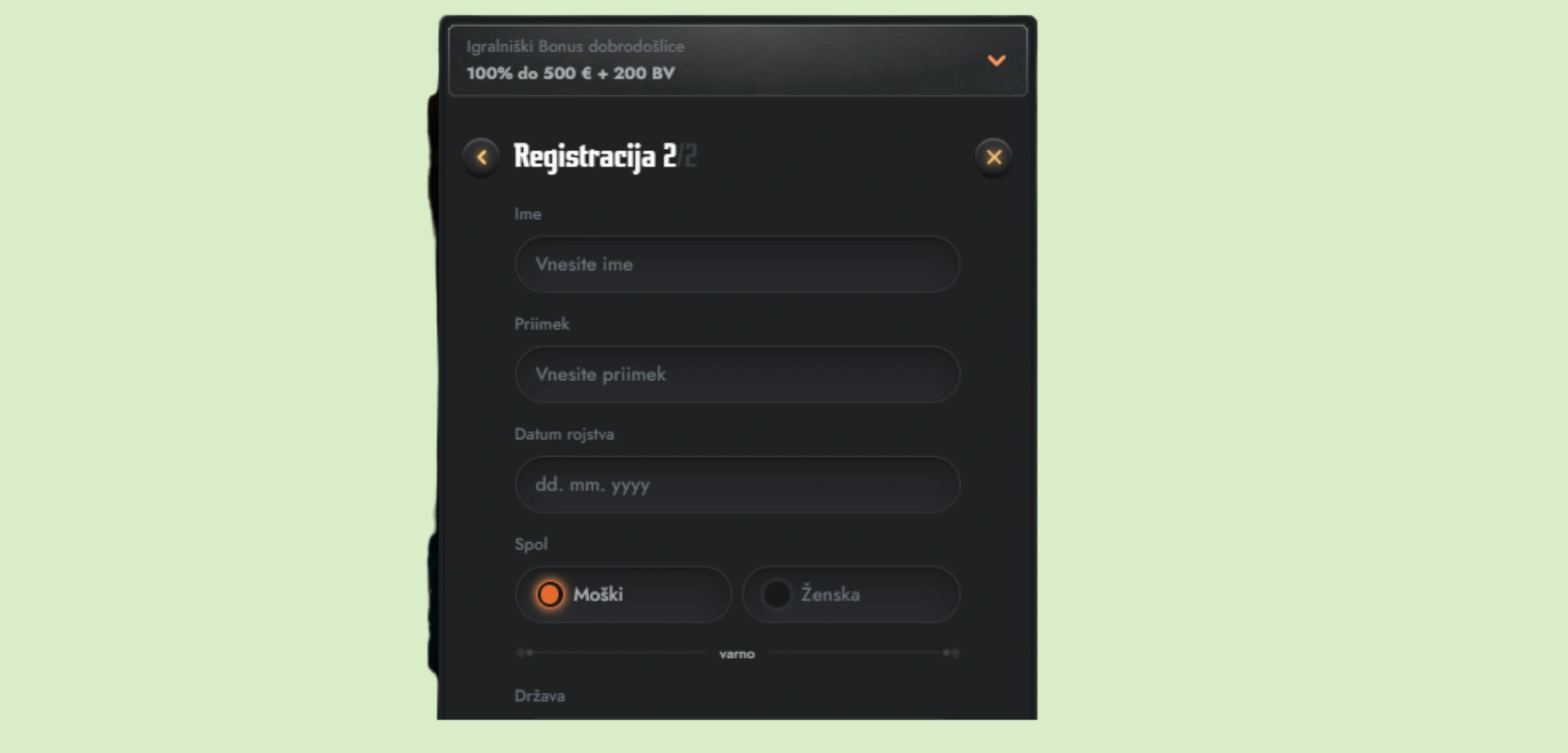 Gransino drugi osebni podatki