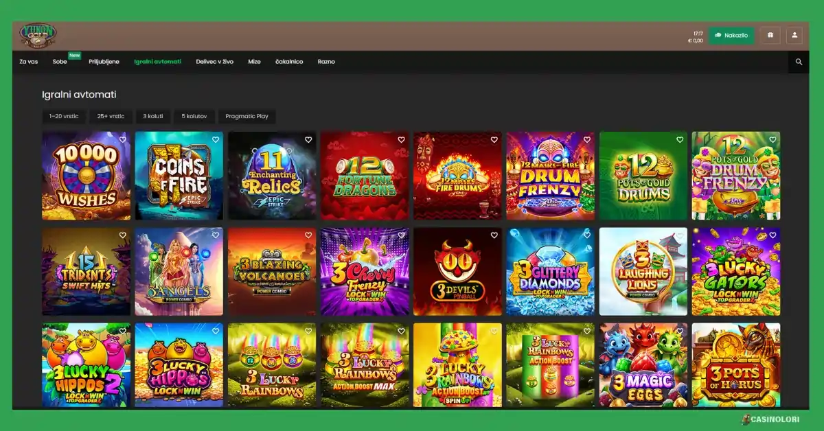Yukon Gold Casino igralni avtomati
