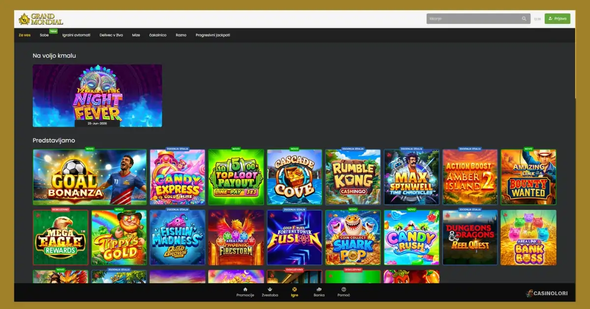 Grand Mondial Casino igre